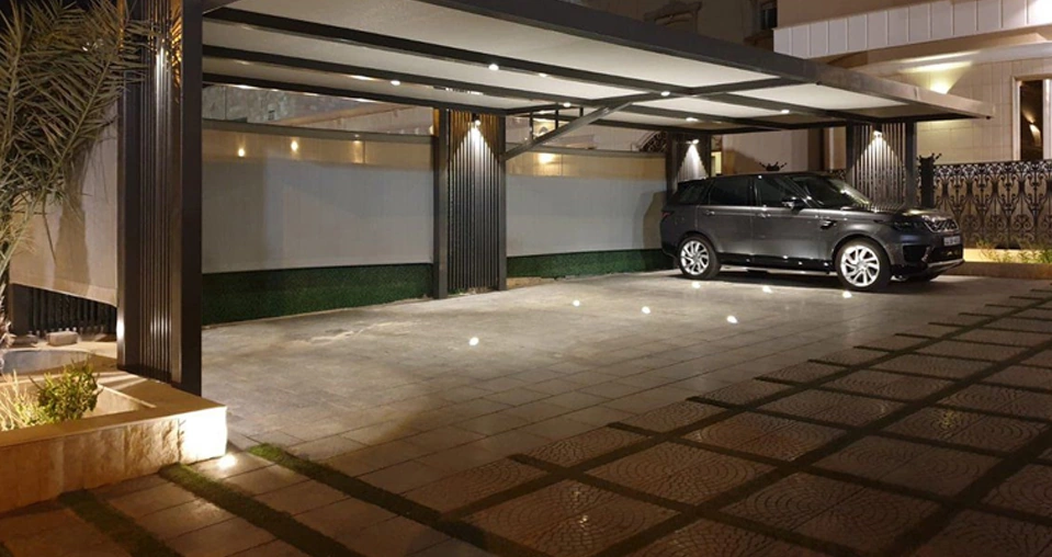 Car-parking shade options for villas and residential buildings.