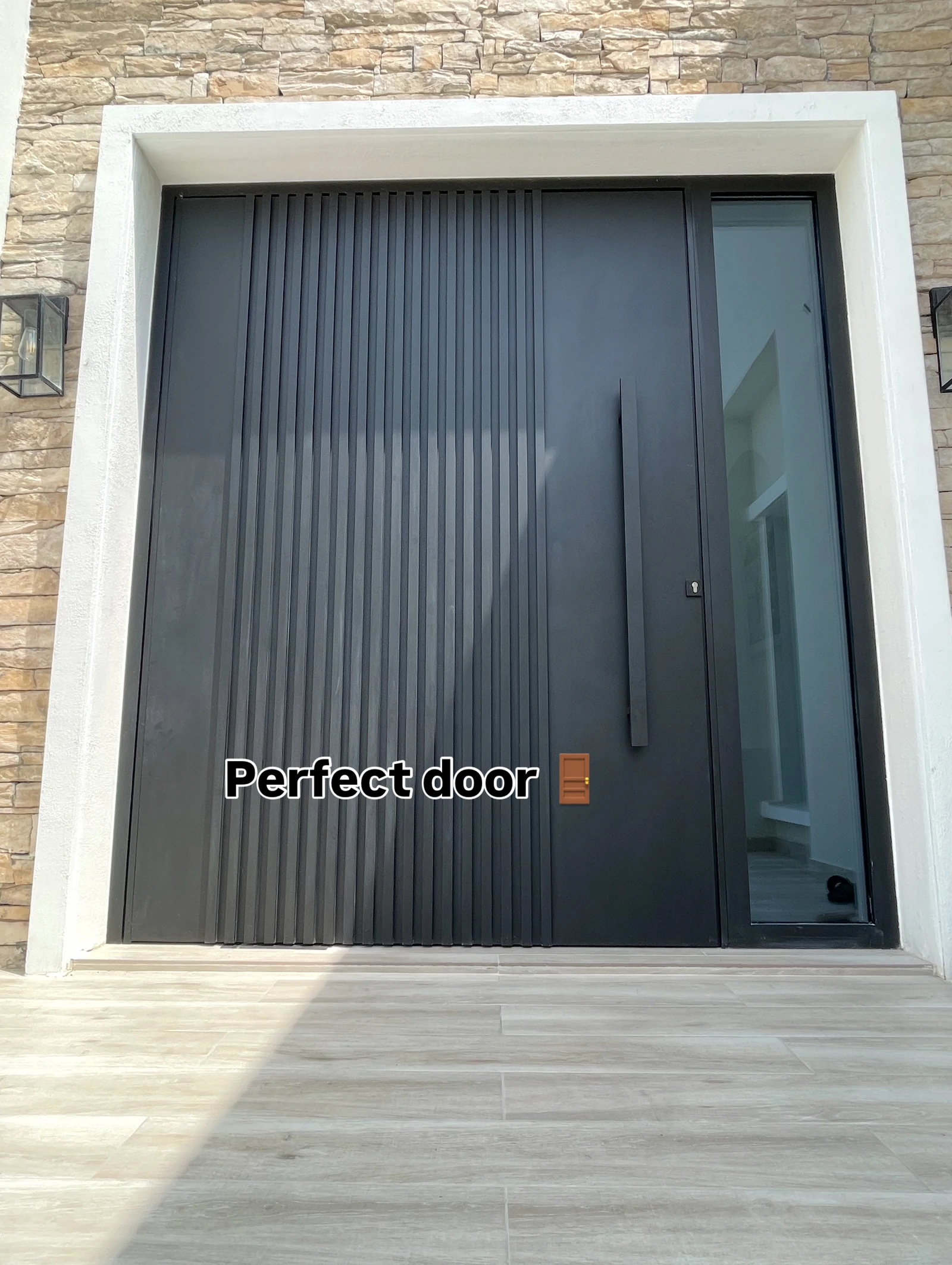 Dark aluminum entrance &mdash; client project